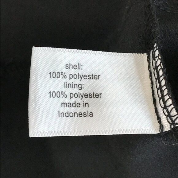 Lane Bryant Tiered Tunic Blouse Women's Plus Size 14 Black Lined Career Holiday - Picture 11 of 12